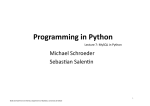 MySQL in Python - BIOTEC TU Dresden