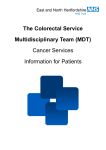 The Colorectal Service Multidisciplinary Team (MDT) Cancer