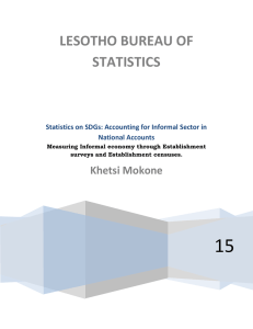 Statistics on SDGs: Accounting for Informal Sector in National