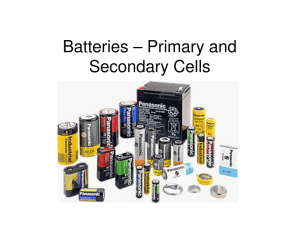 Presentation on Primary and Secondary Cells