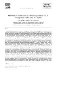 The chemical composition of subducting sediment and its