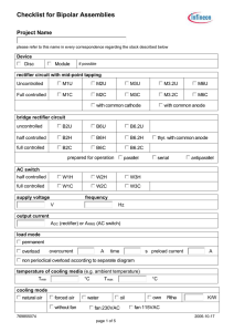 Checklist for bipolar assemblies