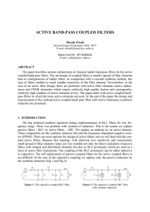 ACTIVE BAND-PASS COUPLED FILTERS