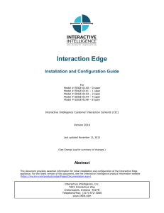 Interaction Edge Installation and Configuration Guide