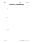 Solving Systems by the Substitution Method