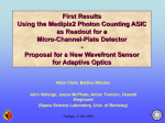 First Results Using the Medipix2 Photon Counting ASIC as Readout