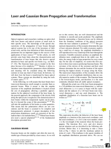 Laser and Gaussian Beam Propagation and Transformation