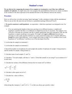 Student`s t-test