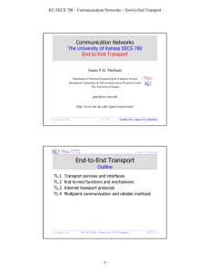 End-to-End Communication - ITTC