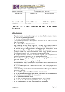 Operating Manual For Balance Scale (VIPER MB3XS)