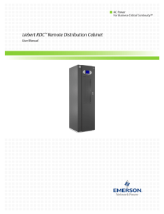 Liebert RDC™ Remote Distribution Cabinet