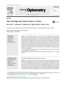 Tear exchange and contact lenses: A review - UWSpace