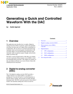 Generating a Quick and Controlled Waveform With the DAC
