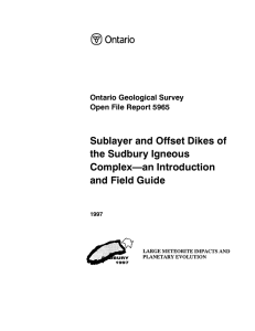 Sublayer and Offset Dikes of the Sudbury Igneous
