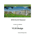 III B.Tech II Semester STUDENT HANDBOOK for VLSI Design