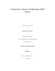 Geometric Aspects of Quantum Hall States