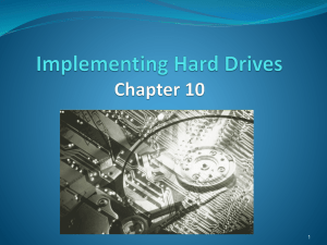 Implementing hard drive.
