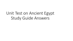 Unit Test on Ancient Egypt Study Guide Answers