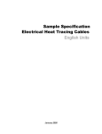 Sample Specification Electrical Heat Tracing Cables English Units