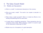 5 The Solow Growth Model