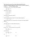 When solving a fixed-constant linear ordinary differential equation