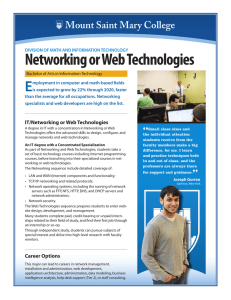 Networking or Web Technologies