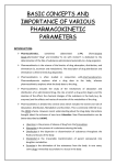 basic concepts and importance of various pharmacokinetic parameters