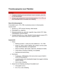 Thrombocytopenia (Low Platelets)