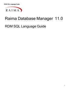 SQL Language Guide - Online Documentation