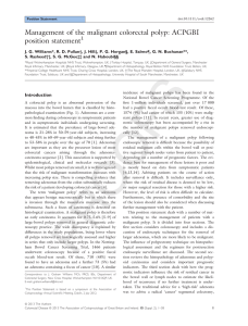 Management of the malignant colorectal polyp: ACPGBI position