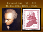 Immanuel Kant (1724 * 1804)