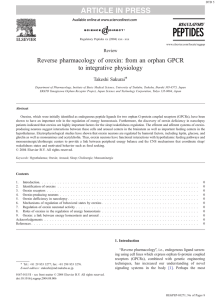 Reverse pharmacology of orexin