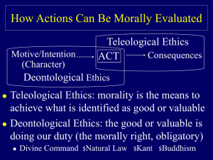 How Actions Can Be Morally Evaluated