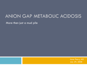 Anion gap metabolic acidosis