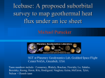 Primary science goal: map geothermal heat flux under an ice sheet