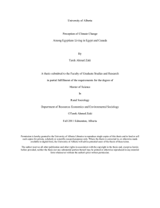 Perception of Climate Change Among Egyptians Living in Egypt and