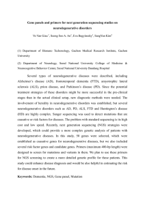 Gene panels and primers for next generation sequencing studies on