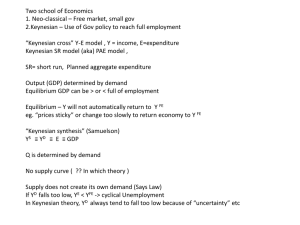 Two school of Economics 1. Neo-classical * Free