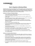 Rules for Regulated and Marketing Affiliates