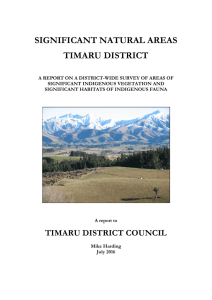 significant natural areas timaru district