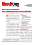 Overview of Direct Thrombin Inhibitors: With an Emphasis on