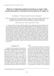 Behavior of subducting sediments beneath an arc under a high