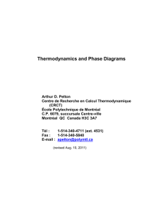 Thermodynamics and Phase Diagrams