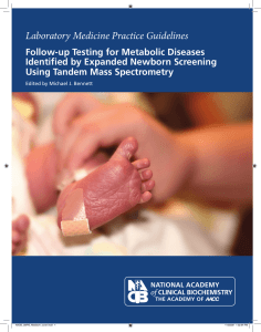 Follow-up Testing for Metabolic Diseases