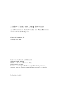Markov Chains and Jump Processes