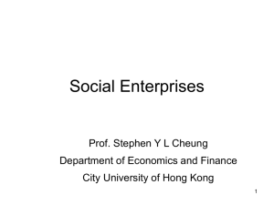 Social Enterprises and Social Entrepreneurship