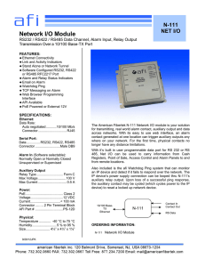 Network I/O Module - American Fibertek