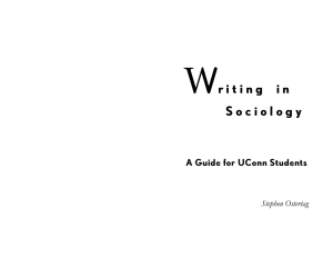 Writing in Sociology - Tony S. Jugé, Ph.D.