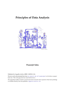 Principles of Data Analysis
