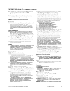 Metronidazole - American Academy of Veterinary Pharmacology